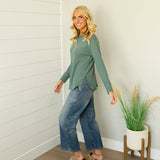 Jenna Waffle Top - Ash Jade