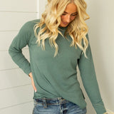 Jenna Waffle Top - Ash Jade