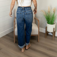 KanCan High Rise Rolled Wide Leg Jeans