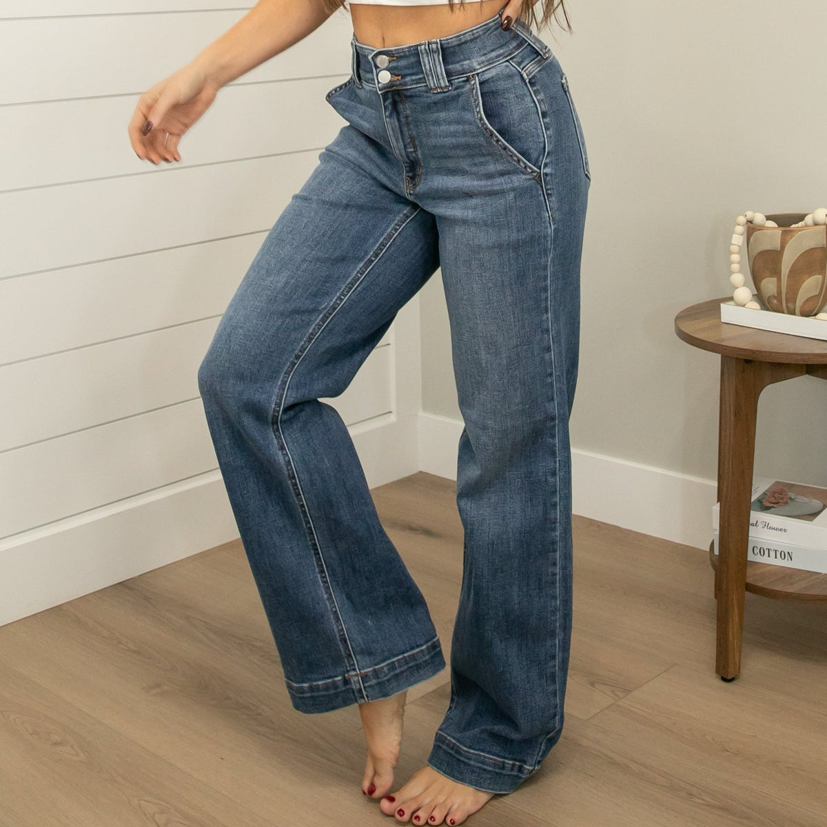 Judy Blue High Rise Wide Leg Jeans