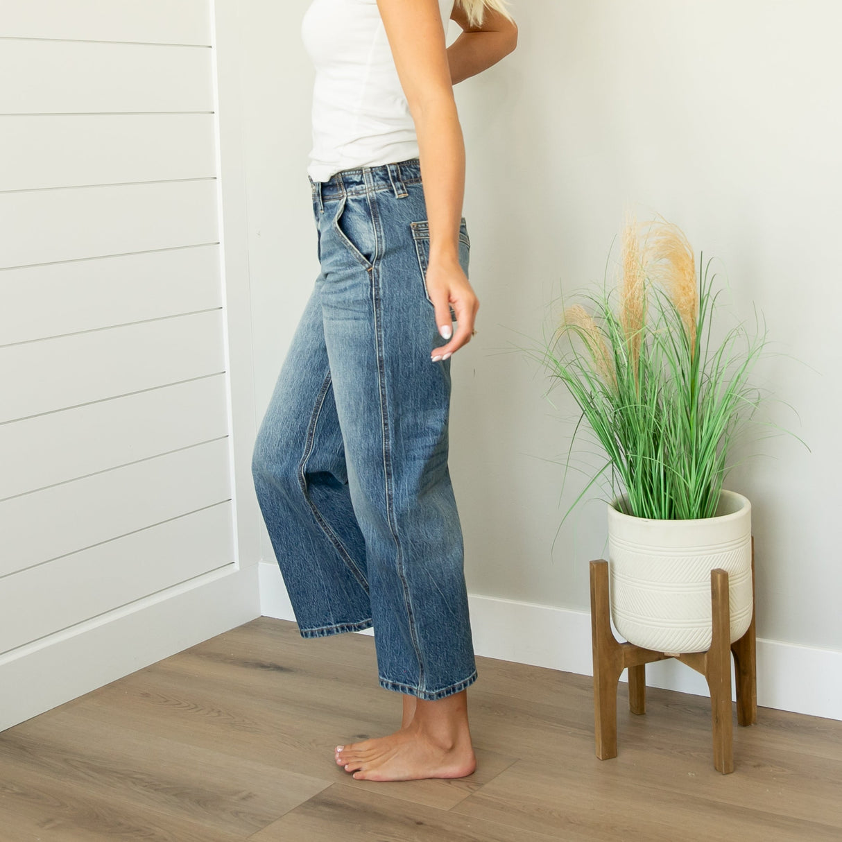 KanCan Mid Rise Loose Fit Barrel Jeans