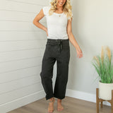 Risen High Rise Wide Barrel Pocket Jeans
