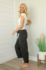 Risen High Rise Wide Barrel Pocket Jeans