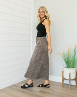 Risen Leopard Denim Skirt