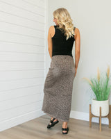 Risen Leopard Denim Skirt