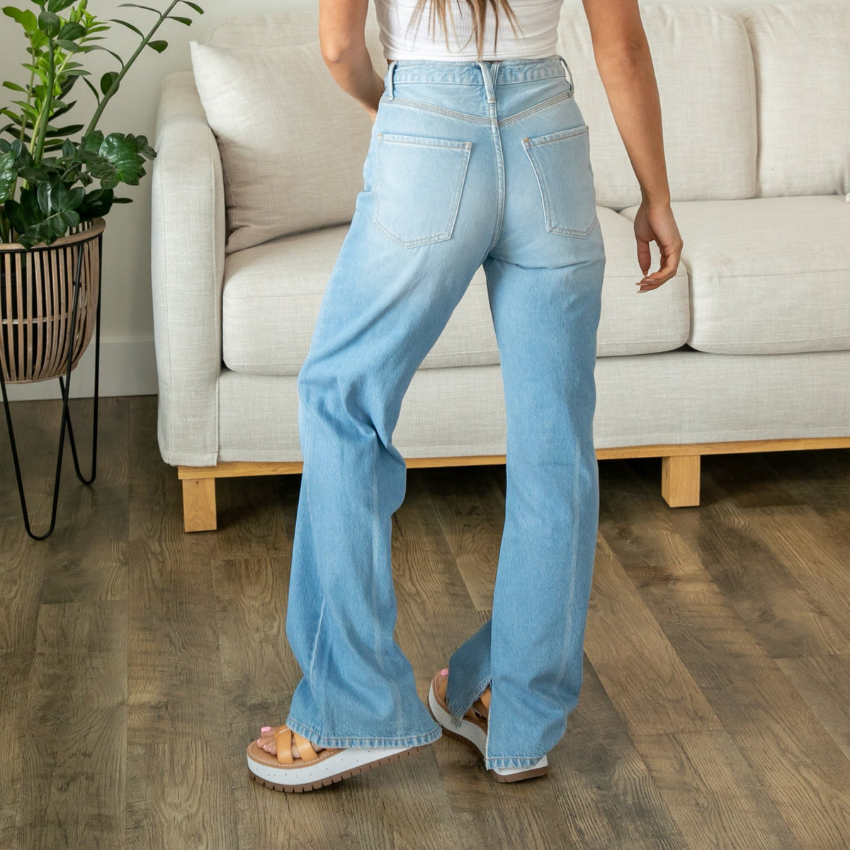 KanCan High Rise 90s Wide Leg Flare Jeans