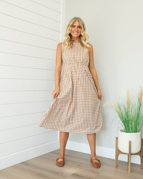 London Dress - Brown