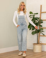 KanCan Relaxed Barrel Overalls