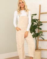 Risen Corduroy Barrel Overalls