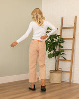 Calah Stripe Barrel Jeans - Rust