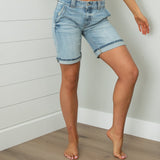 KanCan Mid Rise Relaxed Bermuda Shorts