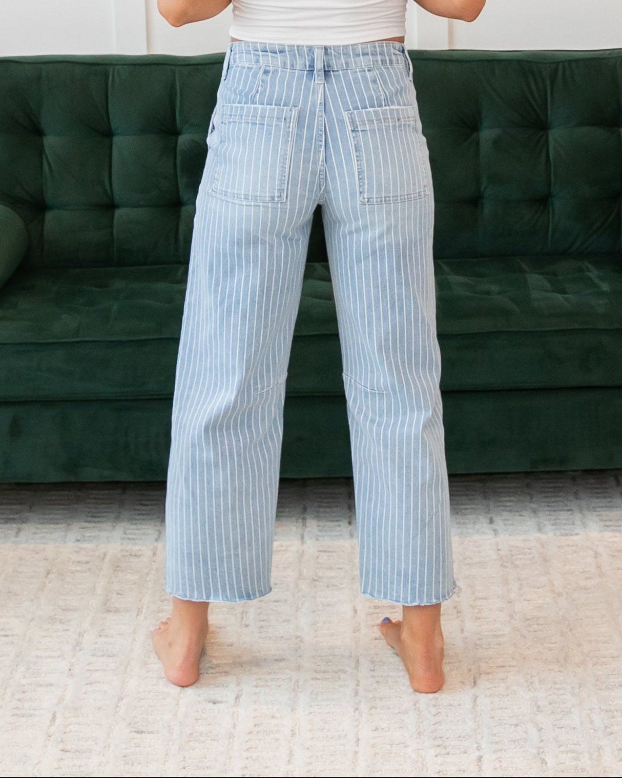 Vervet Stripe Barrel Jeans
