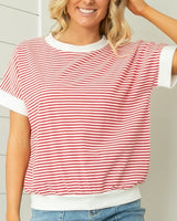 Melissa Stripe Top - Red