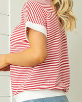 Melissa Stripe Top - Red