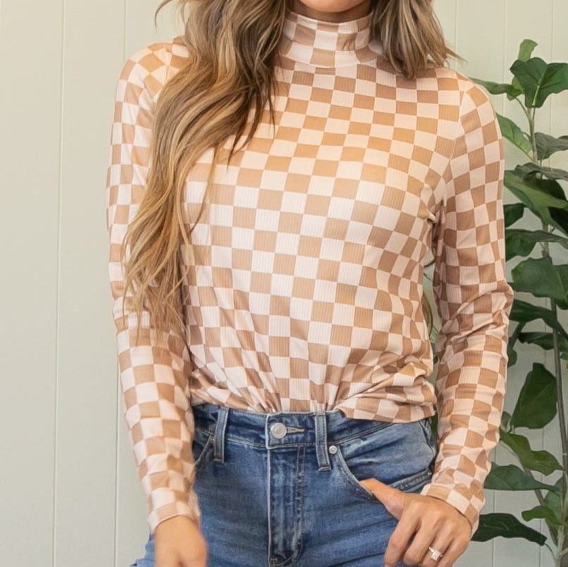 Toni Checkered Top