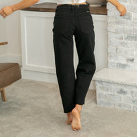 KanCan Black Wide Leg Crops