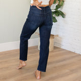 KanCan Mid Rise Dark Wash Straight Jeans