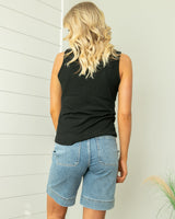 Collins Ribbed Tank - Black