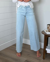 KanCan High Rise Stripe Wide Leg Jeans