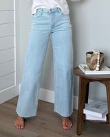 KanCan High Rise Stripe Wide Leg Jeans