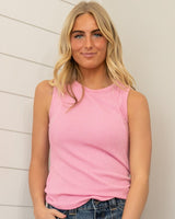 Collins Ribbed Tank - Pink